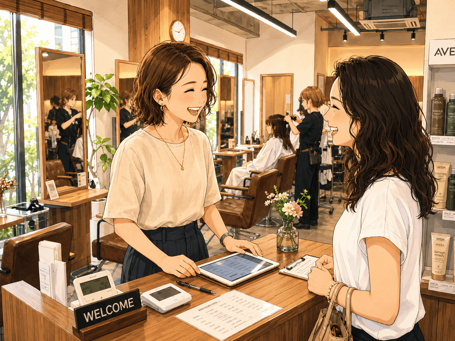 少人数で働くスタッフ