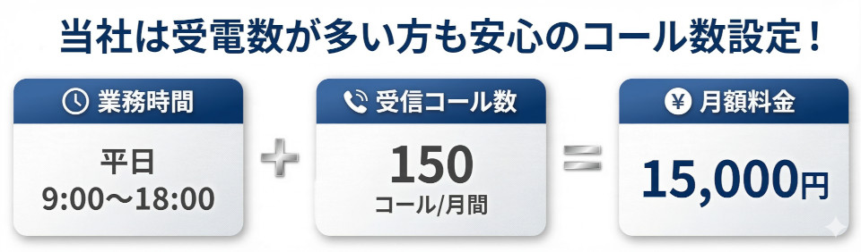 電話が多い方も安心のコール数設定